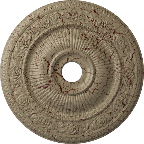 Ekena Millwork Logan Ceiling Medallion (Canopies up to 6 1/8"), 24 1/4"OD x 3 7/8"ID x 2"P, Gobi Desert Crackle CM24LO1GDC - main